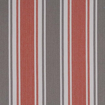 Charlotte Fabrics D2544 Brick Red Upholstery Polypropylene Fire Rated Fabric High Performance CA 117 NFPA 260 Stripes and Plaids Outdoor 