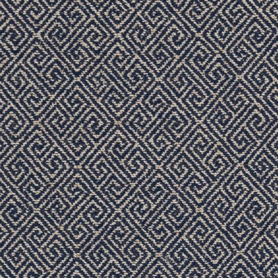 Charlotte Fabrics D2618 Greek Key Navy Blue Upholstery Polyester  Blend Fire Rated Fabric Geometric High Wear Commercial Upholstery CA 117 NFPA 260 