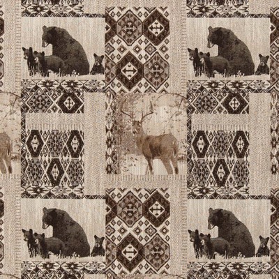 Charlotte Fabrics D2696 Den Brownstone Grey Upholstery Polyester Fire Rated Fabric Hunting Themed High Wear Commercial Upholstery CA 117 NFPA 260 Miscellaneous Novelty Animal Tapestry 