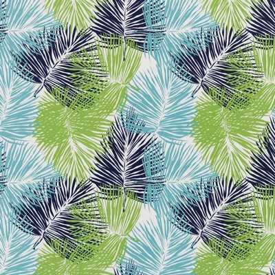 Charlotte Fabrics D2720 Tide Green Multipurpose Spun  Blend Fire Rated Fabric High Performance CA 117 NFPA 260 Tropical Leaves and Trees Floral Outdoor 