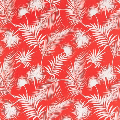 Charlotte Fabrics D2749 Papaya Orange Multipurpose Spun  Blend Fire Rated Fabric High Performance CA 117 NFPA 260 Tropical Leaves and Trees Floral Outdoor 