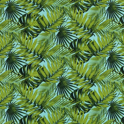 Charlotte Fabrics D2765 Palm Green Multipurpose Spun  Blend Fire Rated Fabric High Performance CA 117 NFPA 260 Tropical Leaves and Trees Floral Outdoor 