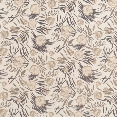 Charlotte Fabrics D2911 Dune Gray Multipurpose Polyester Fire Rated Fabric Patterned Crypton High Performance CA 117 NFPA 260 Medium Print Floral 
