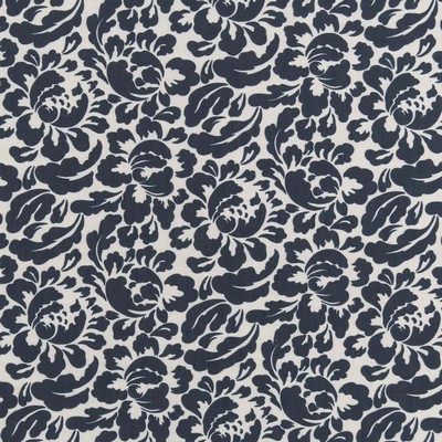 Charlotte Fabrics D2926 Navy Blue Multipurpose Polyester Fire Rated Fabric Patterned Crypton High Performance CA 117 NFPA 260 Modern Floral 