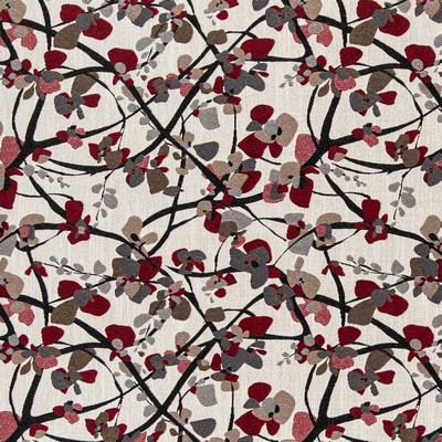 Charlotte Fabrics D3059 Crimson Cityscapes II D3059 Red Upholstery Polyester Polyester Fire Rated Fabric Geometric  Heavy Duty CA 117  NFPA 260  Leaves and Trees  Fabric