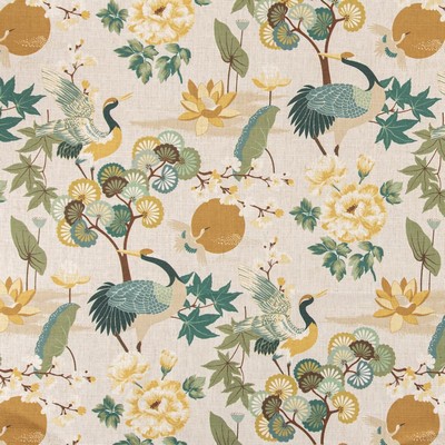Charlotte Fabrics D3317 Sage Linen Prints D3317 Green Multipurpose Polyester  Blend Fire Rated Fabric High Wear Commercial Upholstery CA 117  NFPA 260  Tropical  Miscellaneous Novelty Fabric