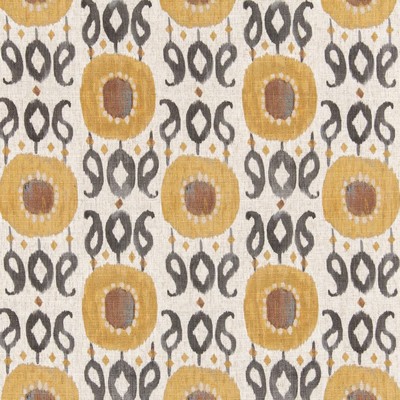 Charlotte Fabrics D3321 Saffron Linen Prints D3321 Yellow Multipurpose Polyester  Blend Fire Rated Fabric Geometric  High Wear Commercial Upholstery CA 117  NFPA 260  Fabric