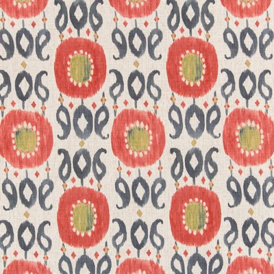 Charlotte Fabrics D3323 Watermelon Linen Prints D3323 Red Multipurpose Polyester  Blend Fire Rated Fabric Geometric  High Wear Commercial Upholstery CA 117  NFPA 260  Fabric
