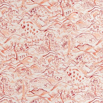 Charlotte Fabrics D3333 Peach Linen Prints D3333 Orange Multipurpose Polyester  Blend Fire Rated Fabric High Wear Commercial Upholstery CA 117  NFPA 260  French Country Toile  Fabric