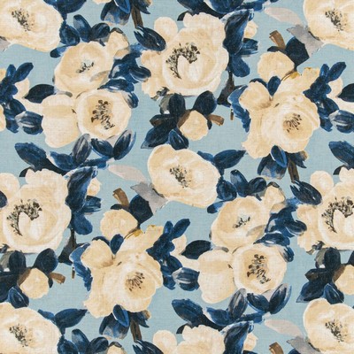 Charlotte Fabrics D3344 Bluebell Linen Prints D3344 Blue Multipurpose Polyester  Blend Fire Rated Fabric High Wear Commercial Upholstery CA 117  NFPA 260  Fabric
