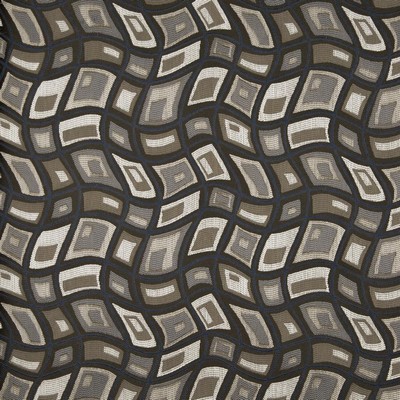Charlotte Fabrics D864 Zion/Storm Grey Multipurpose Woven  Blend Fire Rated Fabric Geometric Squares Heavy Duty CA 117 NFPA 260 Woven 