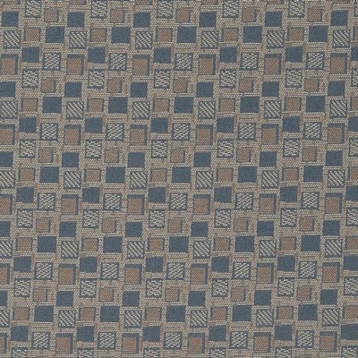 Charlotte Fabrics D927 Squares/Sapphire Blue Upholstery Woven  Blend Fire Rated Fabric Geometric High Wear Commercial Upholstery CA 117 NFPA 260 Damask Jacquard 