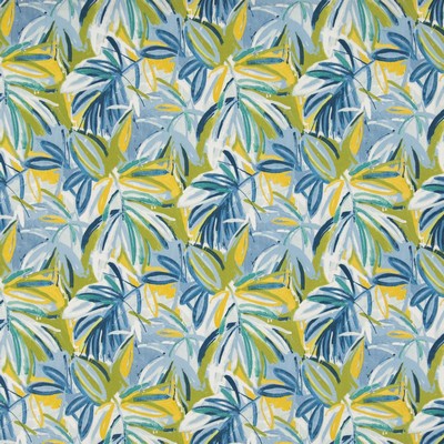 Charlotte Fabrics D944 Seabreeze Green Multipurpose Acrylic  Blend Fire Rated Fabric Heavy Duty CA 117 NFPA 260 Tropical Leaves and Trees 
