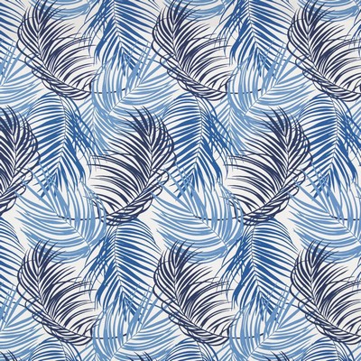 Charlotte Fabrics D955 Ocean Breeze Blue Multipurpose Acrylic Fire Rated Fabric Heavy Duty CA 117 NFPA 260 Tropical Leaves and Trees 