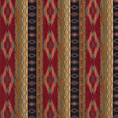 Charlotte Fabrics I9400-29 Red Upholstery acrylic  Blend Fire Rated Fabric Heavy Duty CA 117 Navajo Print 