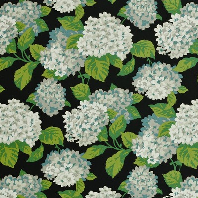 Magnolia Home Fashions MG-SUMMERWIND TUXEDO MG-SUMME-TUXEDO Black COTTON COTTON Fire Rated Fabric Modern Floral Large Print Floral  Fabric