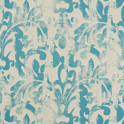Paragon 59 Laguna Blue POLY  Blend Fire Rated Fabric Modern Contemporary Damask  Classic Damask  Heavy Duty  Fabric