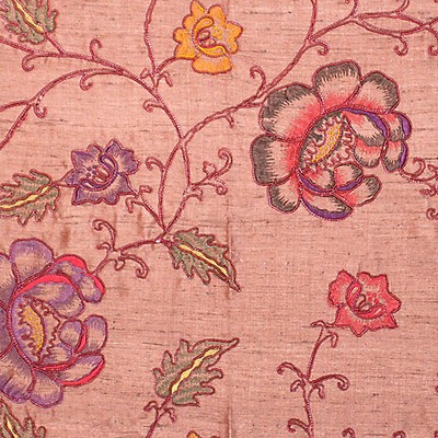 Scalamandre Flowdery Red On Red COLONY SHEERS CL 000626818 Pink Multipurpose SILK  Blend