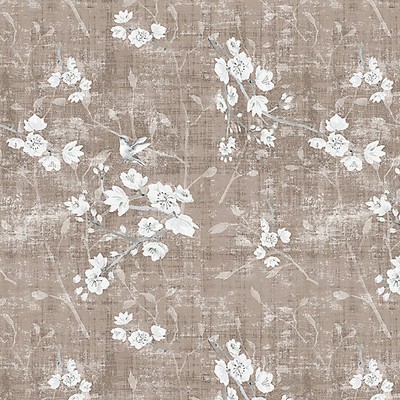 Scalamandre Blossom Fantasiasheer Mocha BLOSSOM CHINOISERIE N4 1040BL10 Brown Multipurpose BELGIAN  Blend Small Print Floral  Floral Linen  Fabric