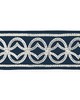 Scalamandre Trim ATHENA EMBROIDERED TAPE NAVY
