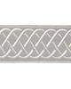Scalamandre Trim HELIX EMBROIDERED TAPE SILVER GREY