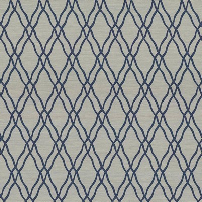 Kasmir Meander Trellis Azure in 5072 Blue Upholstery Polyester  Blend Trellis Diamond   Fabric