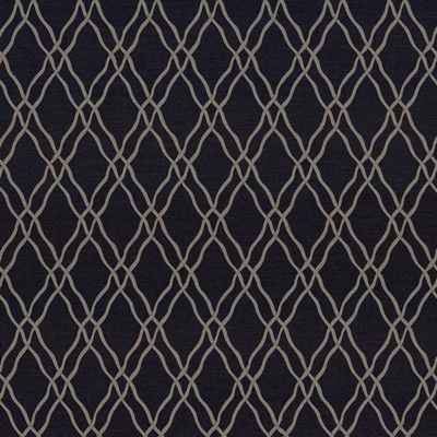 Kasmir Meander Trellis Charcoal in 5068 Grey Upholstery Polyester  Blend Trellis Diamond   Fabric