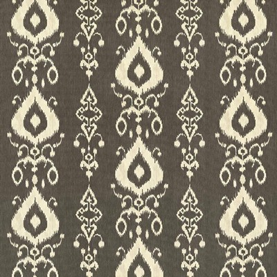 Kasmir Raga Ikat Ink in 5062 White Upholstery Cotton  Blend Fire Rated Fabric Trellis Diamond  Ethnic and Global   Fabric