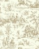 York Wallcovering Seasons Toile Wallpaper brown/off-white