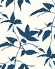 York Wallcovering Persimmon Leaf Wallpaper Blue, White