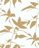 York Wallcovering Persimmon Leaf Wallpaper Gold, White