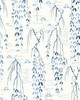 York Wallcovering Willow Branches Wallpaper White, Blue