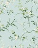 York Wallcovering Blossom Branches Spa Blue