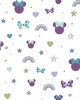 York Wallcovering Disney Minnie Mouse Rainbow Wallpaper Purple