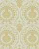 York Wallcovering Imperial Damask Wallpaper Off White/Gold