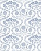 York Wallcovering Folksy Floral Wallpaper Blue/White