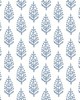 York Wallcovering Paisley On Calico Wallpaper Blue