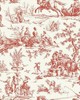 York Wallcovering Seasons Toile Wallpaper Red