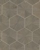 York Wallcovering Hexagram Wood Veneer Wallpaper Brown