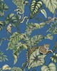 York Wallcovering Jungle Cat Wallpaper Blue