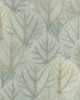 York Wallcovering Leaf Concerto Wallpaper Blue/Taupe