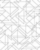 York Wallcovering Triangulation Peel and Stick Wallpaper Black/White
