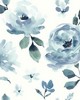 York Wallcovering Watercolor Blooms Peel and Stick Wallpaper Blue