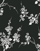 York Wallcovering Imperial Blossoms Branch Wallpaper Black/White