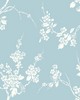 York Wallcovering Imperial Blossoms Branch Wallpaper Blue