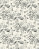 York Wallcovering Midsummer Floral Wallpaper Gray