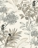 York Wallcovering Handpainted Songbird Wallpaper Gray