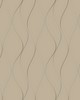 York Wallcovering Wavy Stripe Wallpaper tan, brushed metallic gold, metallic silver gold