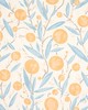 Schumacher Fabric Mirabelle Yellow and Sky