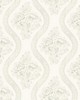 York Wallcovering Magnolia Home Coverlet Floral Removable Wallpaper gray/off white